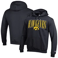 Sweat à capuche Champion pour homme, couleur gris anthracite chiné, Iowa Hawkeyes, Team Pride Powerblend