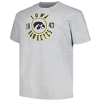 T-shirt Champion Heather Grey Iowa Hawkeyes Big & Tall Circle Logo pour hommes
