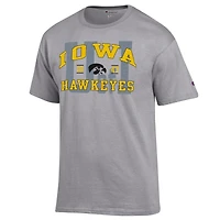Men's Champion Heather Gray Iowa Hawkeyes Varsity T-Shirt