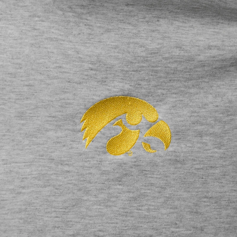 Men's Champion Heathered Gray Iowa Hawkeyes Field Day Team Quarter-Zip Jacket