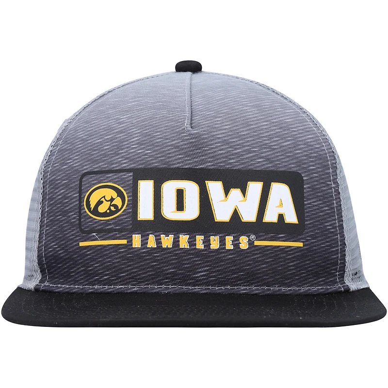 Casquette Snapback Iowa Hawkeyes Colosseum pour homme, noir/gris