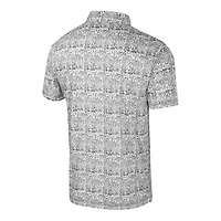 Men's Colosseum Black/White Iowa Hawkeyes Big & Tall Allover Polo