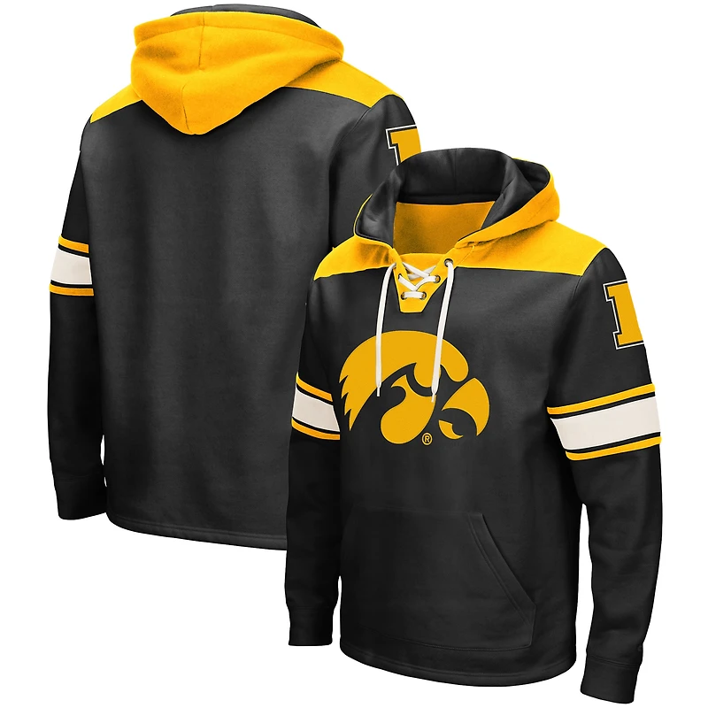 Men's Colosseum Iowa Hawkeyes 2.0 Lace-Up Pullover Hoodie