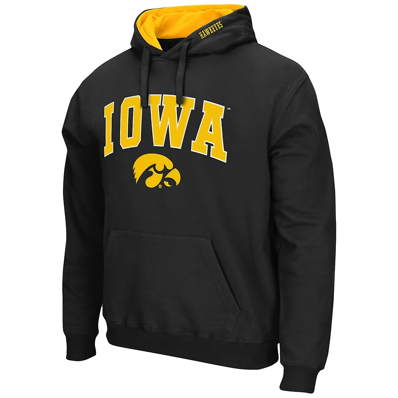 Men's Colosseum Iowa Hawkeyes Arch & Logo 3.0 Pullover Hoodie
