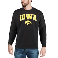 Colosseum Black Iowa Hawkeyes Arch & Logo Crew Neck Sweat-shirt pour homme