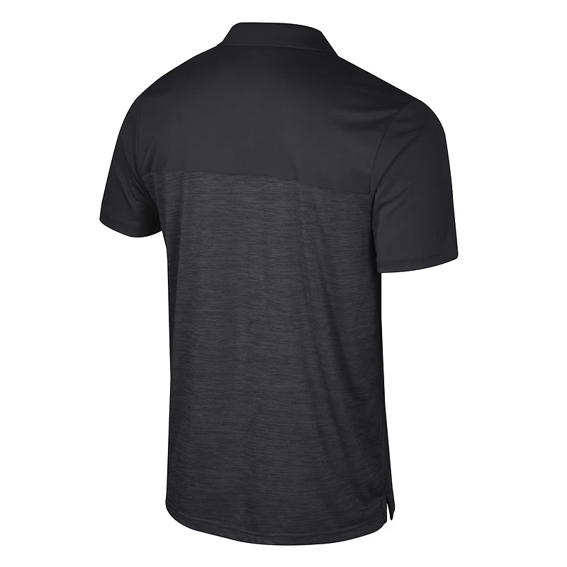 Men's Colosseum Black Iowa Hawkeyes Big & Tall Langmore Polo