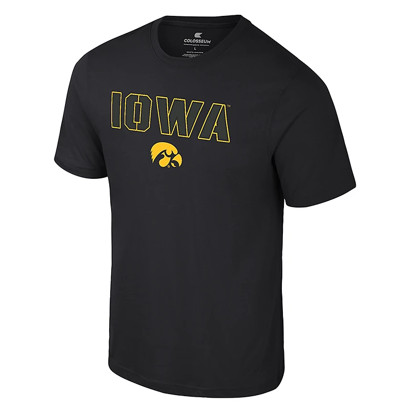 T-shirt Colosseum Black Iowa Hawkeyes pour homme, coloris pop, mélange actif