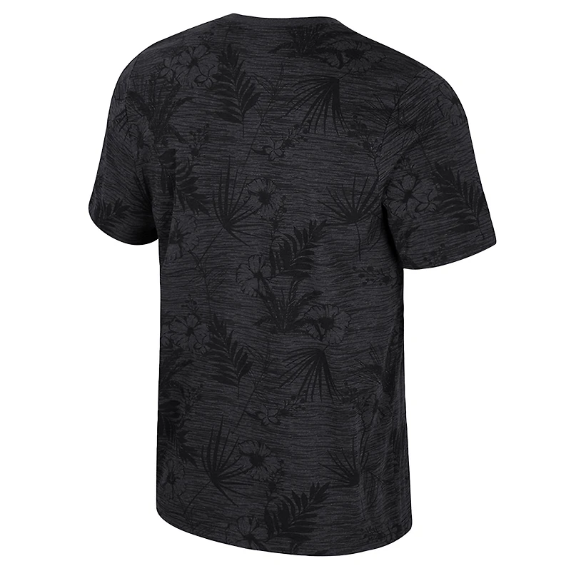 T-shirt à imprimé floral pour homme Colosseum Black Iowa Hawkeyes