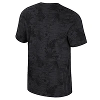 T-shirt à imprimé floral pour homme Colosseum Black Iowa Hawkeyes