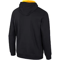 Sweat à capuche demi-zip Colosseum noir Iowa Hawkeyes pour hommes