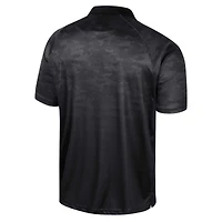 Polo à manches raglan en nid d'abeille Colosseum Iowa Hawkeyes noir pour hommes