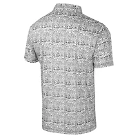 Men's Colosseum Black Iowa Hawkeyes It's Time! Allover Print Polo