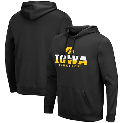 Sweat à capuche Colosseum noir pour homme, motif lanterne des Iowa Hawkeyes