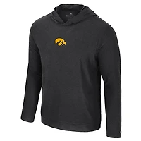 T-shirt à manches longues et capuche pour homme Colosseum Black Iowa Hawkeyes