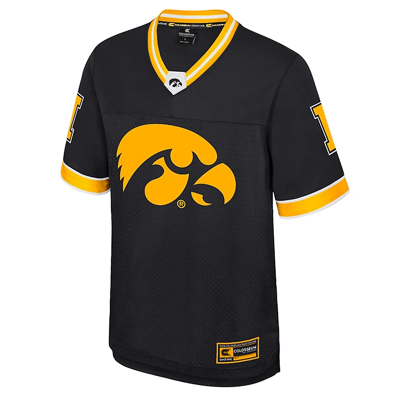Men's Colosseum  Black Iowa Hawkeyes Nothing But The Hits Football Jersey