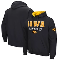 Men's Colosseum Black Iowa Hawkeyes Sunrise Pullover Hoodie
