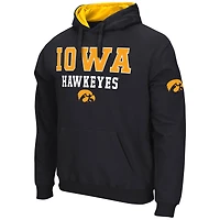 Men's Colosseum Black Iowa Hawkeyes Sunrise Pullover Hoodie