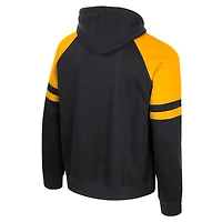 Sweat à capuche raglan noir Iowa Hawkeyes Todd pour homme Colosseum