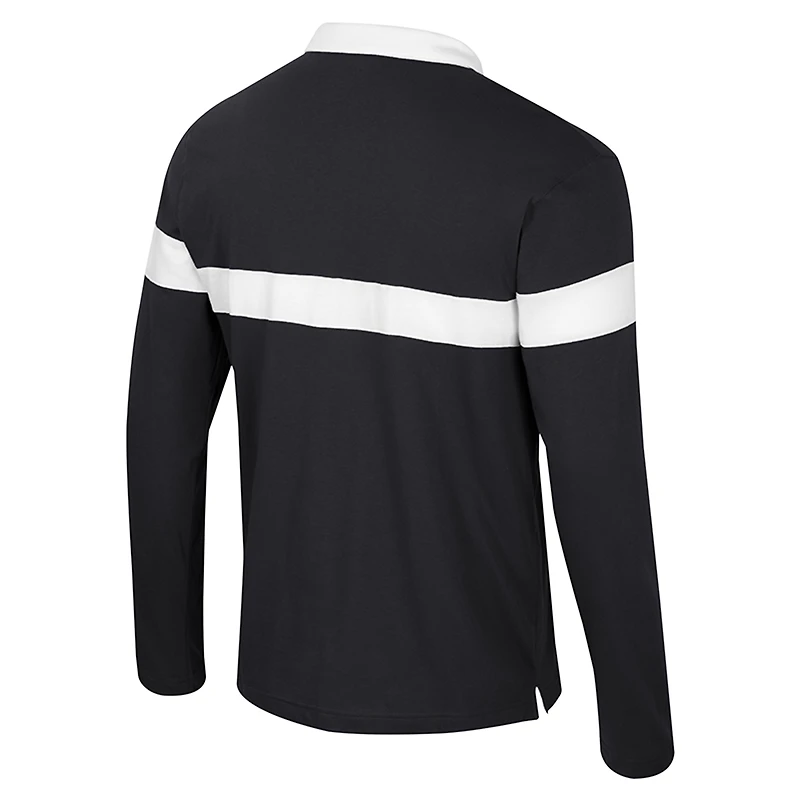 Polo à manches longues pour homme Colosseum Black Iowa Hawkeyes Too Cool For School