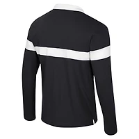 Polo à manches longues pour homme Colosseum Black Iowa Hawkeyes Too Cool For School