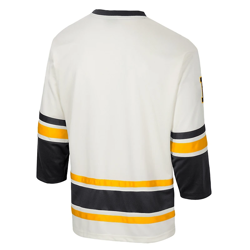 Men's Colosseum Cream Iowa Hawkeyes Puck Proud Fashion Hockey Jersey