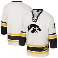 Men's Colosseum Cream Iowa Hawkeyes Puck Proud Fashion Hockey Jersey