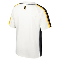 Men's Colosseum Cream Iowa Hawkeyes Ruth Button-Up Baseball Jersey