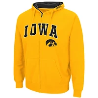 Sweat à capuche entièrement zippé Colosseum Gold Iowa Hawkeyes Arch & Logo 3.0 pour homme