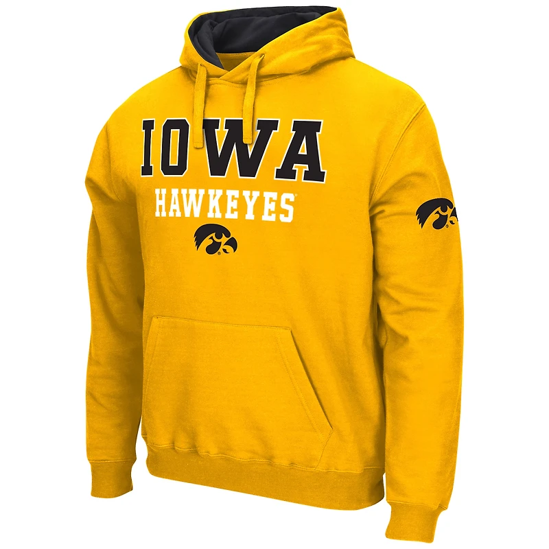 Men's Colosseum Gold Iowa Hawkeyes Sunrise Pullover Hoodie
