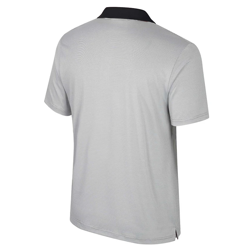 Men's Colosseum Gray Iowa Hawkeyes Big & Tall Tuck Striped Polo