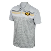 Polo cybernétique Iowa Hawkeyes Colosseum gris pour homme