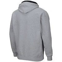 Men's Colosseum  Heather Gray Iowa Hawkeyes Arch & Logo 3.0 Full-Zip Hoodie