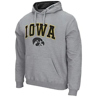 Chandail à capuchon Colosseum gris chiné pour hommes Iowa Hawkeyes Arch & Logo 3.0