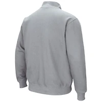 Veste à col zippé Colosseum pour homme, gris chiné, logo de l'équipe Iowa Hawkeyes Tortugas