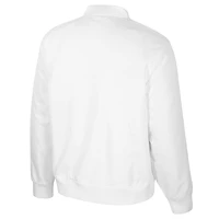 Men's Colosseum Iowa Hawkeyes White Rabbit Full-Zip Bomber Jacket