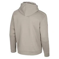 Men's Colosseum Oatmeal Iowa Hawkeyes Big & Tall Operation Hat Trick Battalion Hoodie Sweatshirt