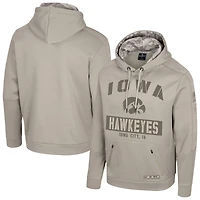 Men's Colosseum  Oatmeal Iowa Hawkeyes Operation Hat Trick Battalion Hoodie