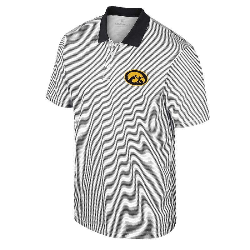 Polo Colosseum Homme Iowa Hawkeyes Blanc Rayé Imprimé