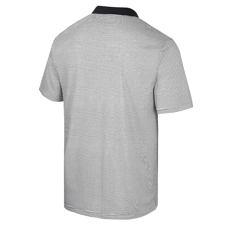 Men's Colosseum White Iowa Hawkeyes Print Stripe Polo