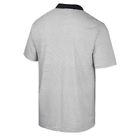 Men's Colosseum White Iowa Hawkeyes Print Stripe Polo
