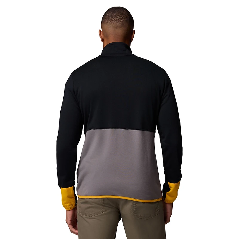 Men's Columbia Black/Gray Iowa Hawkeyes Hike Omni-Wick Half-Zip Pullover
