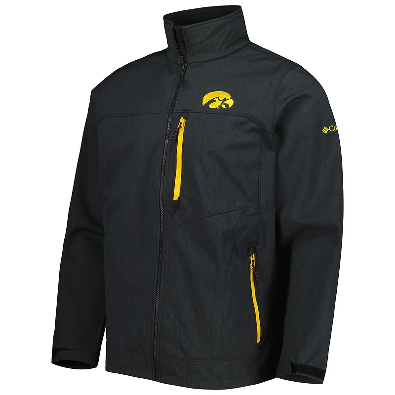 Veste noire Columbia Iowa Hawkeyes Ascender II entièrement zippée pour homme
