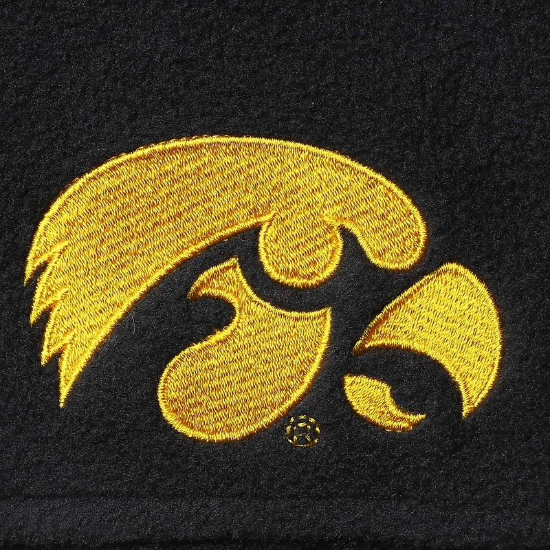 Men's Columbia Black Iowa Hawkeyes Big & Tall Flanker III Fleece Full-Zip Jacket