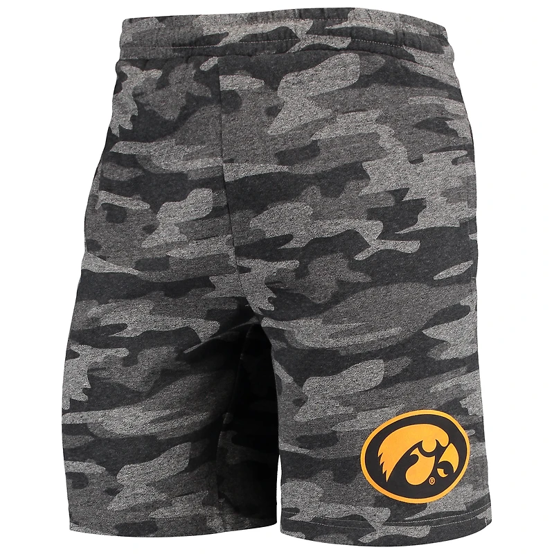 Concepts Sport Short de détente Iowa Hawkeyes Camo Backup Terry Jam pour homme, anthracite/gris