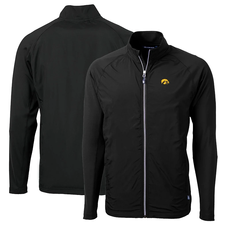 Veste hybride entièrement zippée en tricot écologique Adapt pour homme, coupe-vent et buck, Iowa Hawkeyes, grande taille, noire