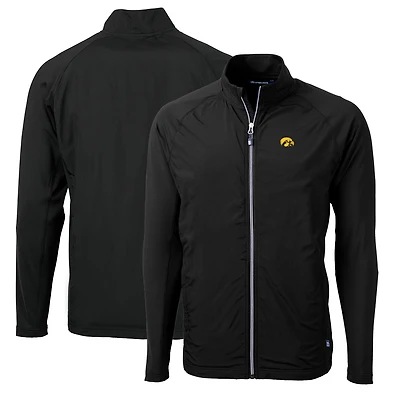 Men's Cutter & Buck Iowa Hawkeyes Big Tall Adapt Eco Knit Hybrid Recycled Full-Zip Jacket