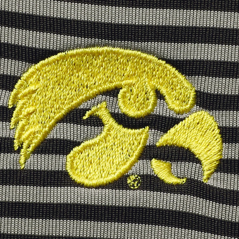 Polo DryTec Trevor Stripe pour homme, noir, des Hawkeyes de l'Iowa