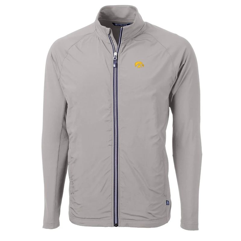 Veste hybride entièrement zippée en tricot écologique Adapt pour homme, coupe-vent et buck gris, Iowa Hawkeyes, grande taille