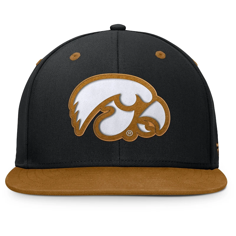 Men's Fanatics Black/Brown Iowa Hawkeyes NoBo Fitted Hat