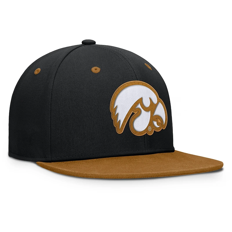 Men's Fanatics Black/Brown Iowa Hawkeyes NoBo Fitted Hat